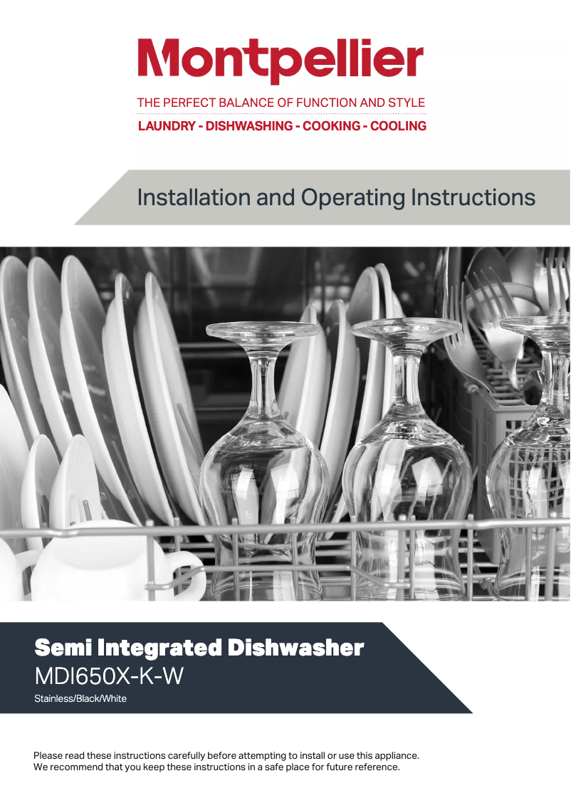 Imagen de la primera página del manual del dispositivo MDI650W