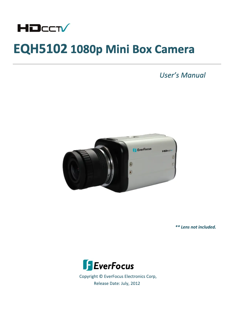 Página 1 del manual Manual de usuario EverFocus EQH5102