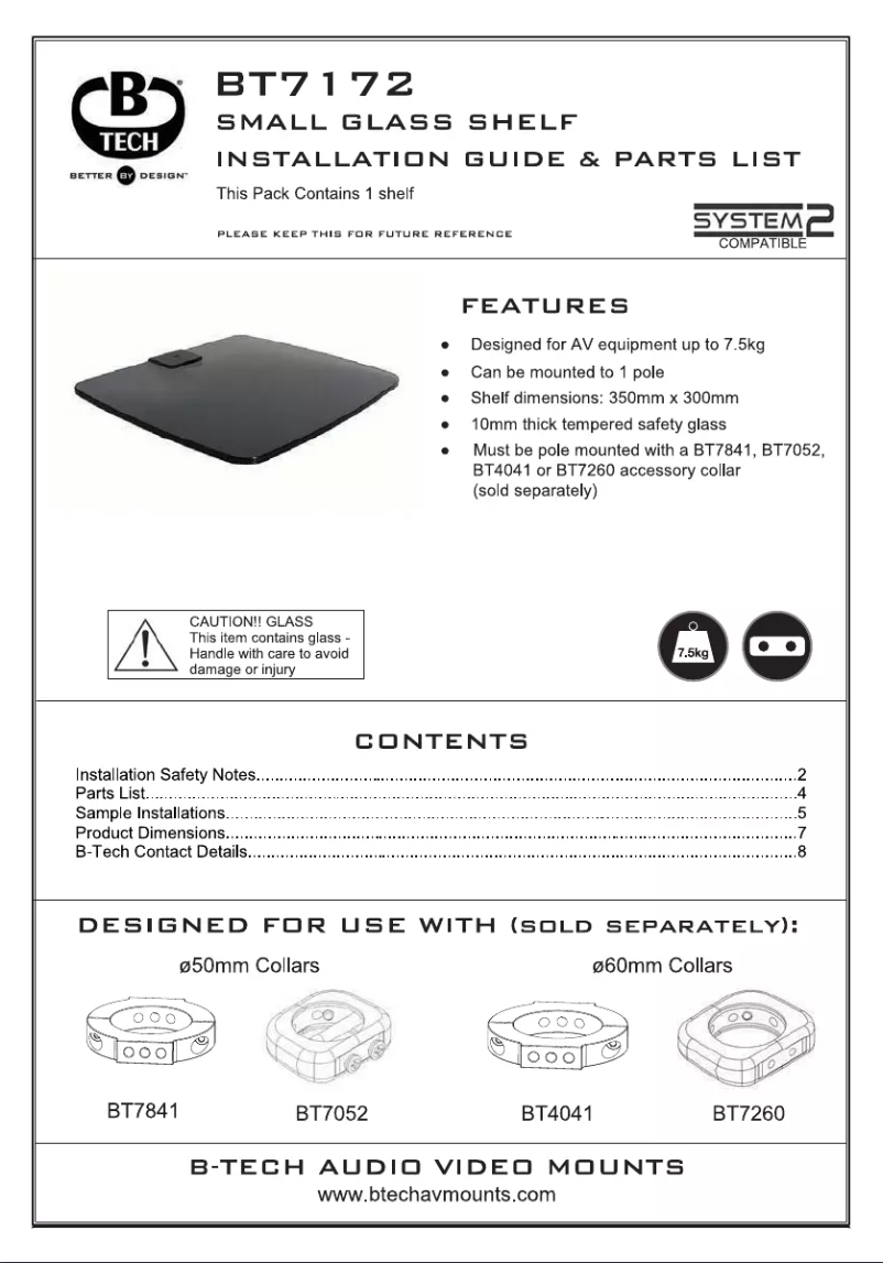 Imagen de la primera página del manual del dispositivo BT7172