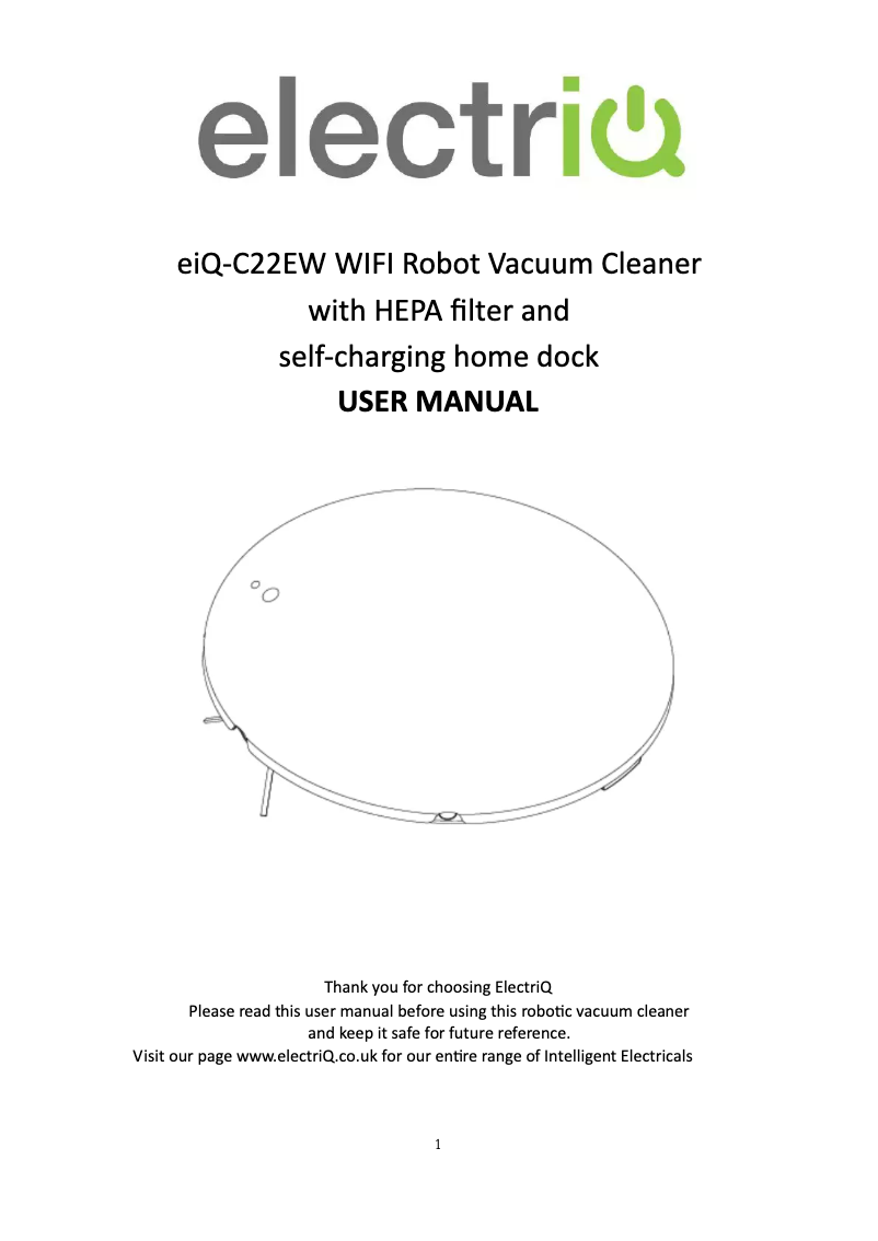 Imagen de la primera página del manual del dispositivo eiq-C22EW