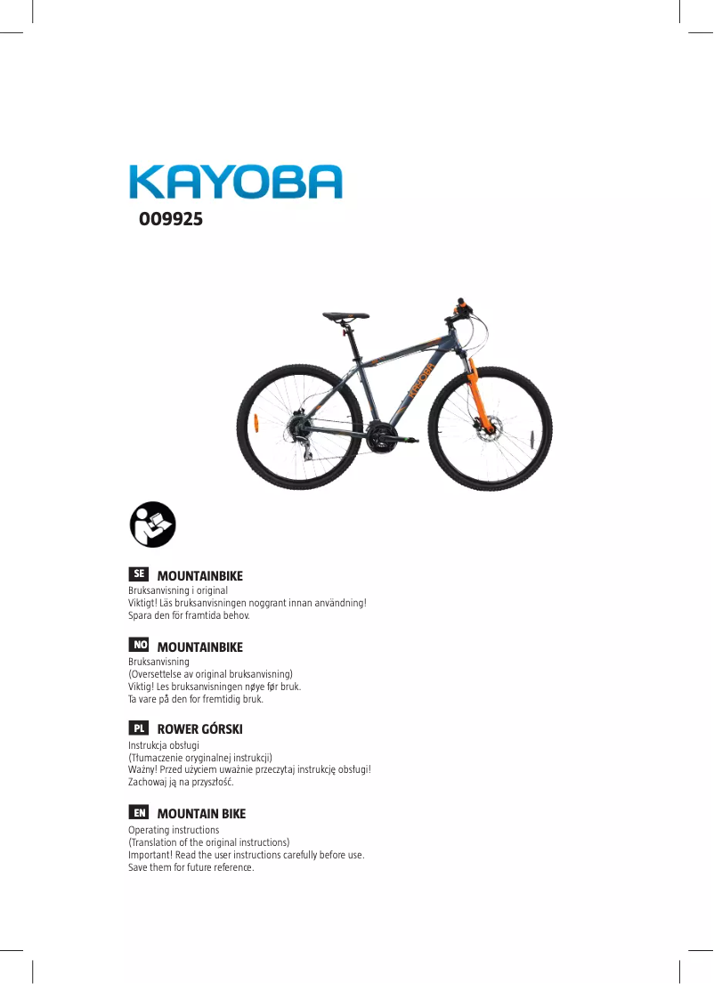 Imagen de la primera página del manual del dispositivo 009-925