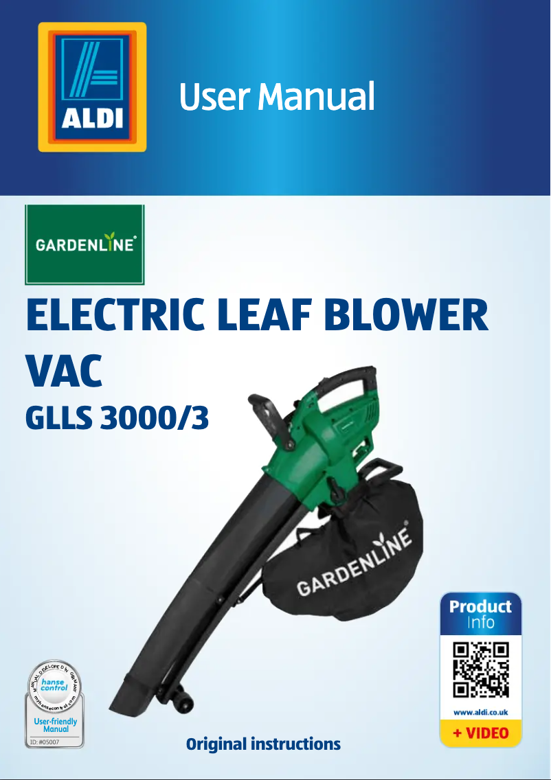 Página nº 1 - Manual de usuario Gardenline GLLS 3000/3