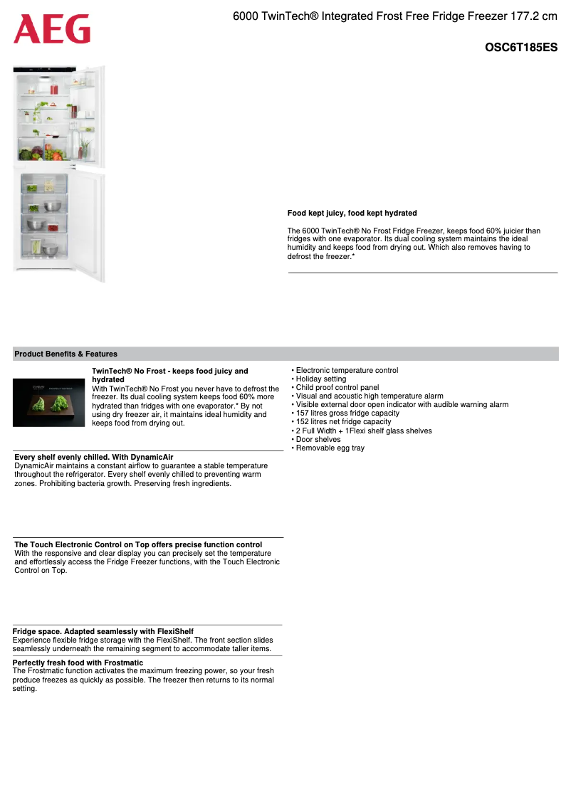 Página nº 1 - Ficha técnica AEG OSC6T185ES