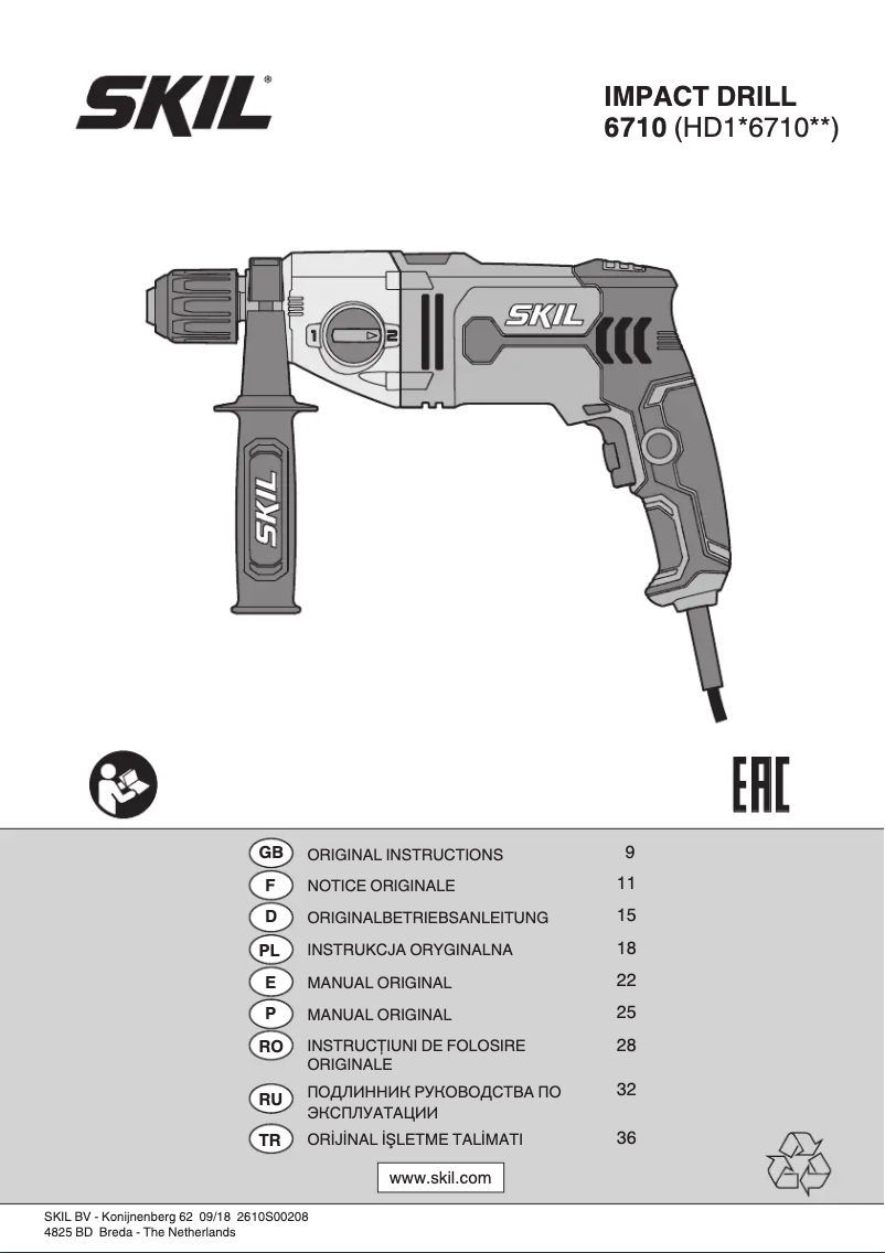 Imagen de la primera página del manual del dispositivo 6710 GA