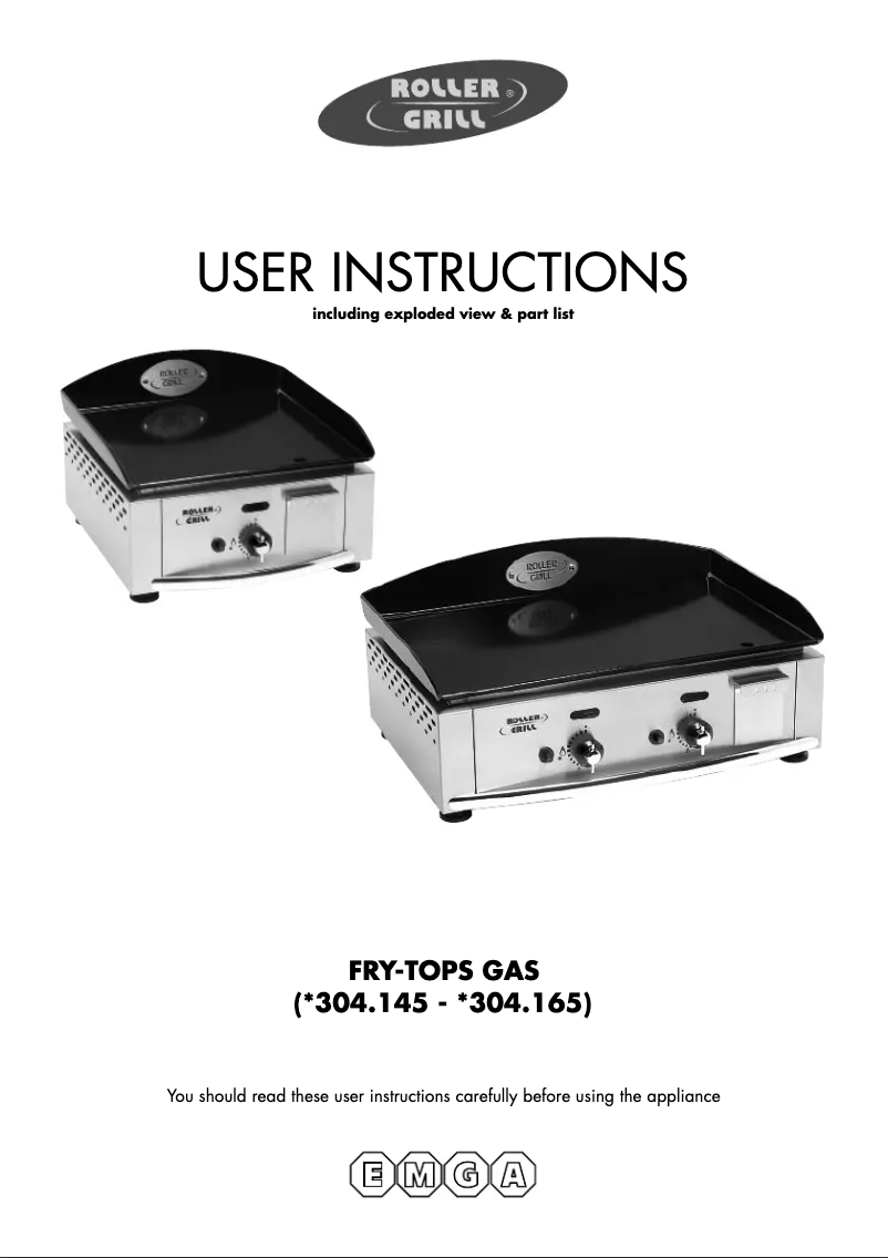 Página nº 1 - Manual de usuario Roller Grill 304145