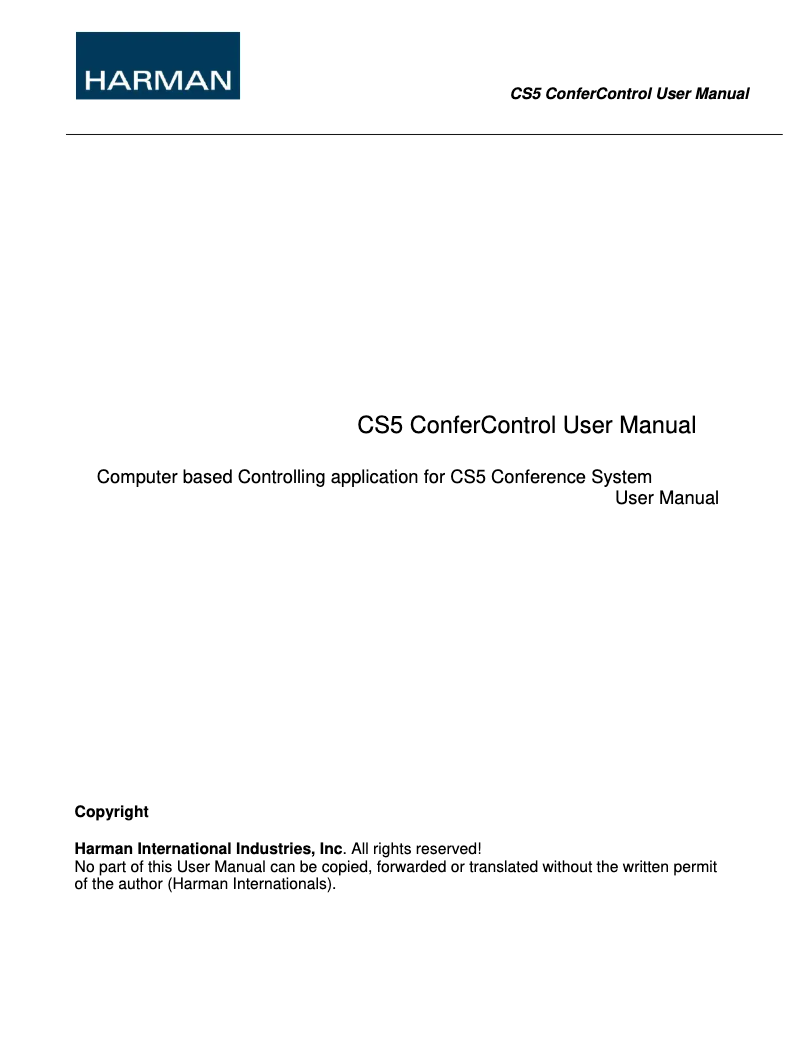 Página 1 del manual Manual de usuario AKG CS5