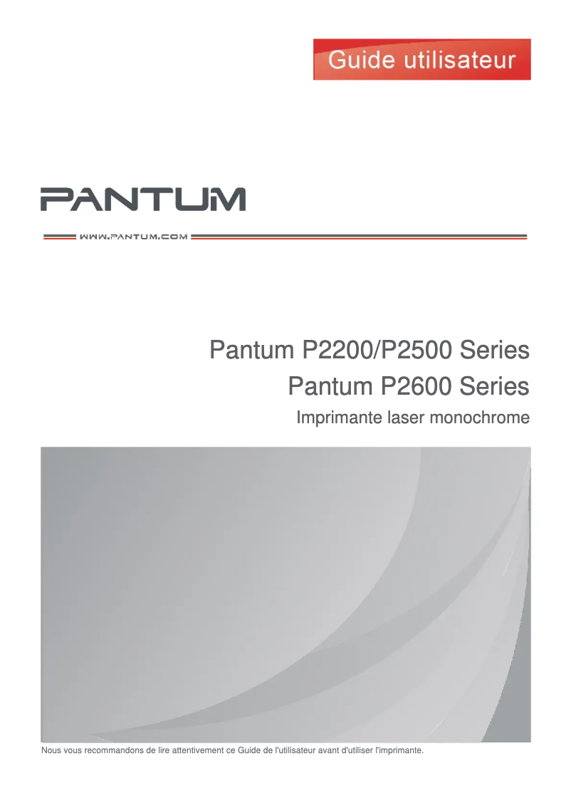 Página 1 del manual Manual de usuario Pantum P2509W