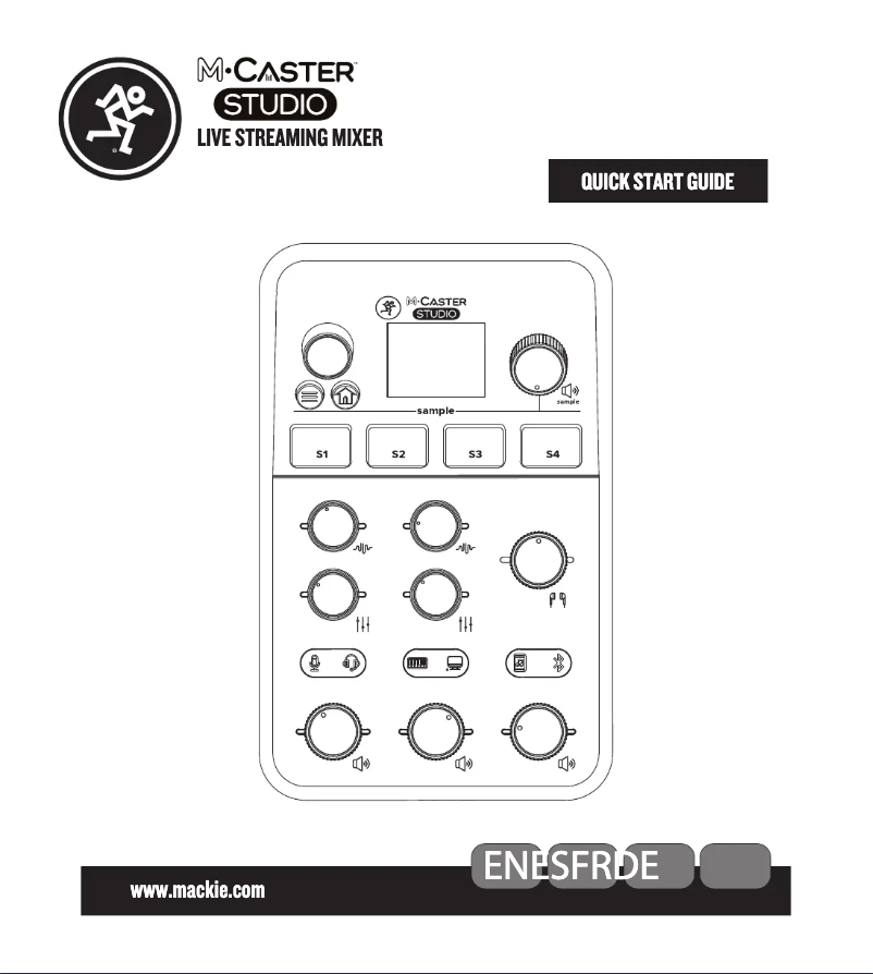 Imagen de la primera página del manual del dispositivo M-Caster Studio