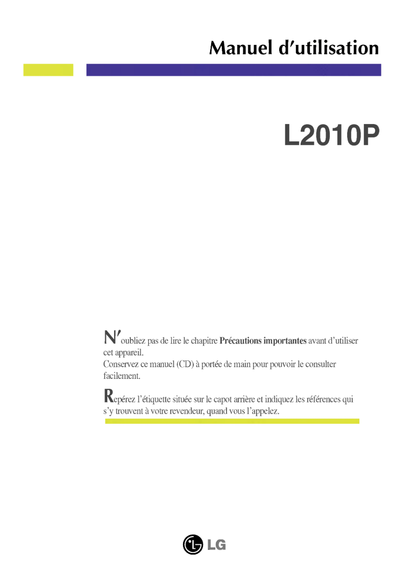 Imagen de la primera página del manual del dispositivo L2010B