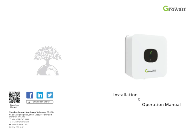 Página 1 del manual Manual de usuario Growatt MIC 750TL-X