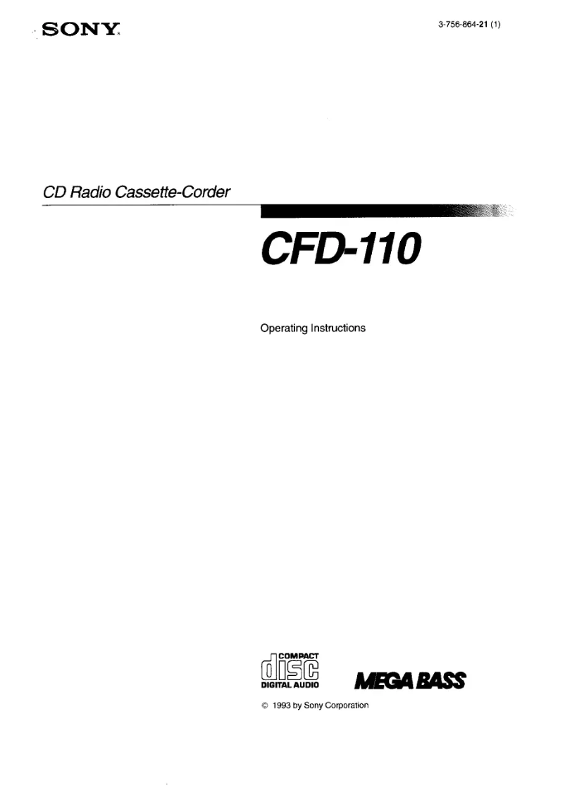 Imagen de la primera página del manual del dispositivo CFD-110