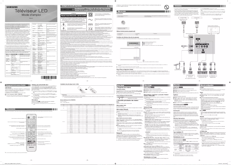 Imagen de la primera página del manual del dispositivo UA40K5000AR