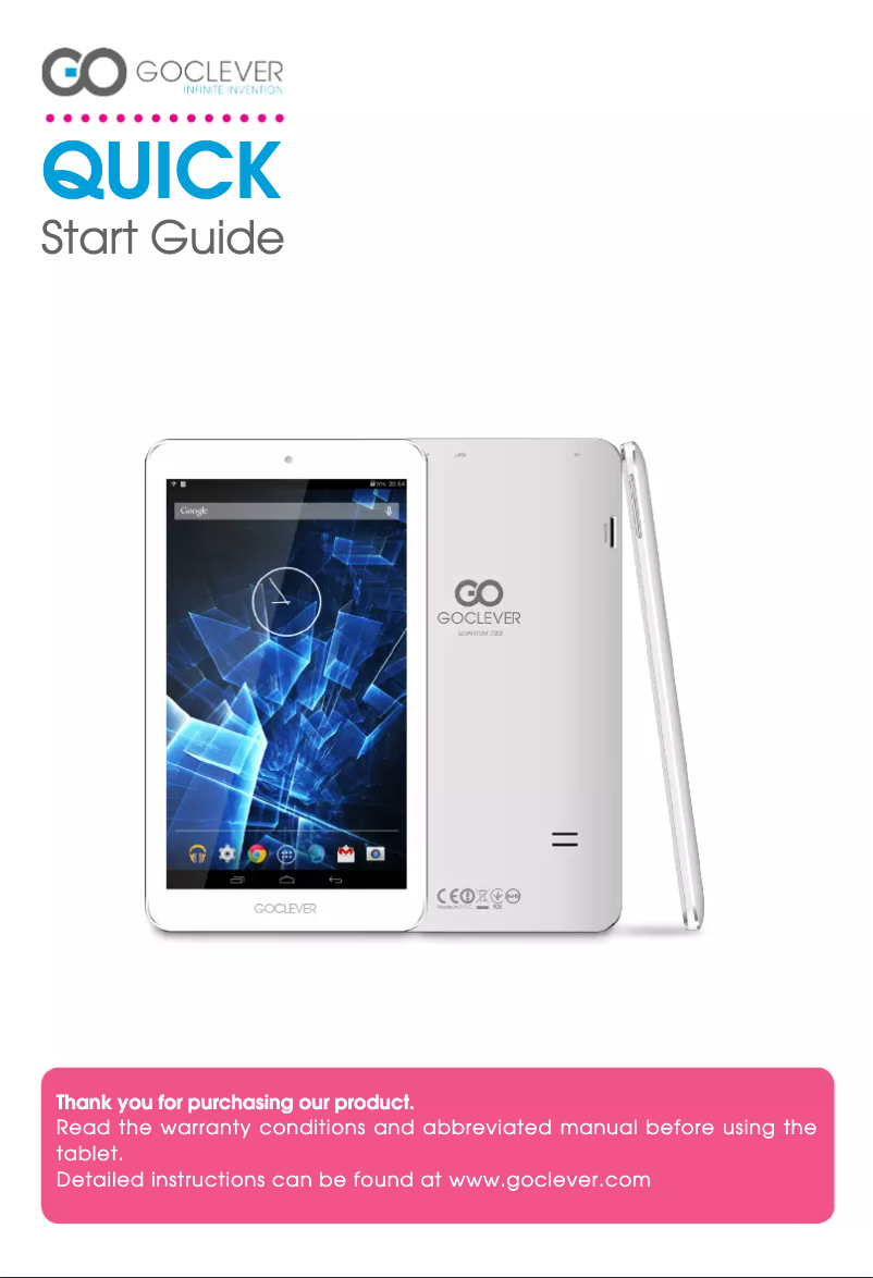 Página 1 del manual Manual de usuario GoClever Quantum 700 S