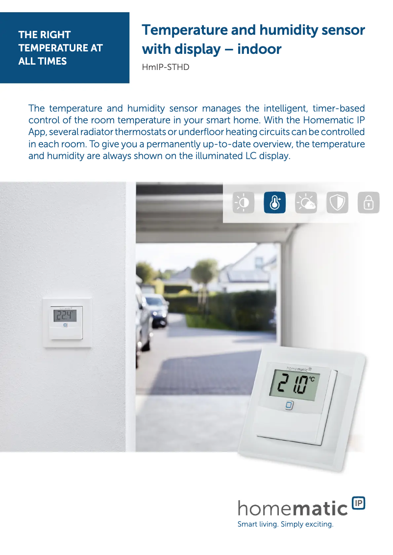 Página 1 del manual Ficha técnica Homematic IP HmIP-STHD