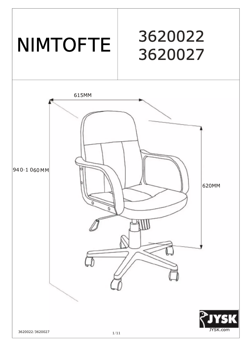 Imagen de la primera página del manual del dispositivo Nimtofte