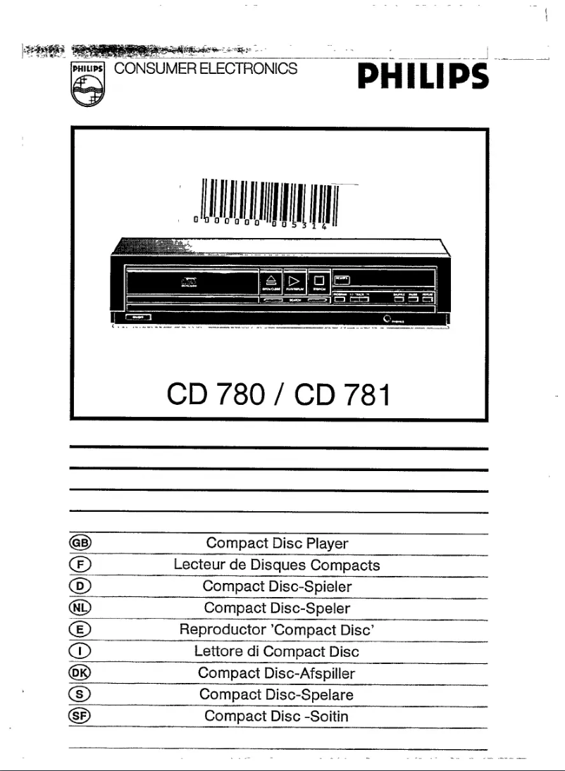 Imagen de la primera página del manual del dispositivo CD780