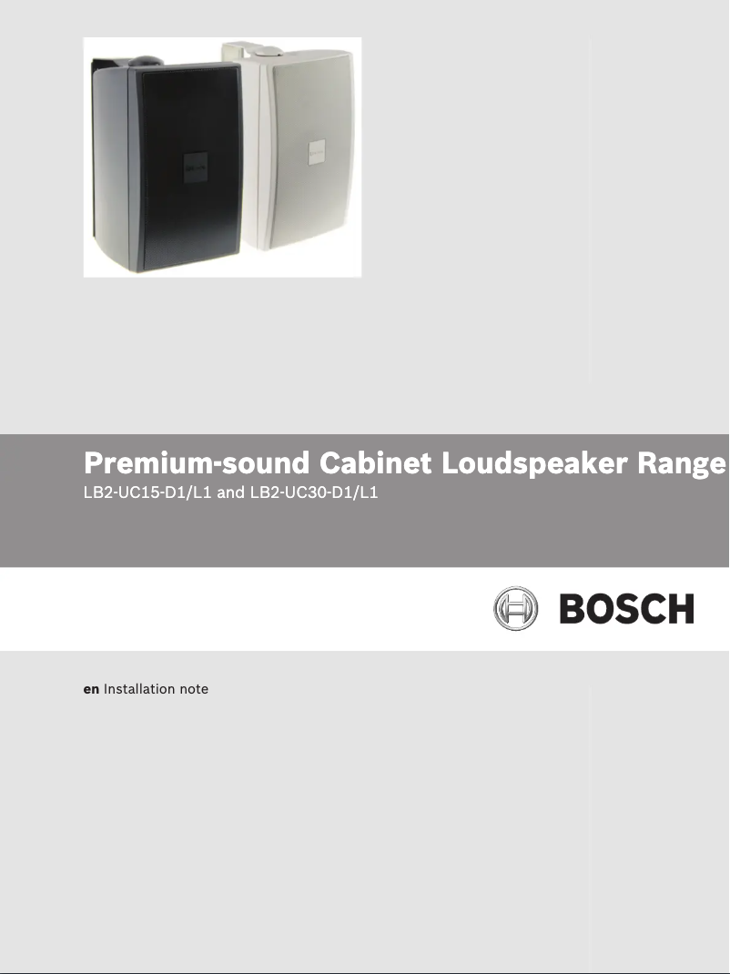 Página 1 del manual Manual de usuario Bosch LB2-UC30-L1