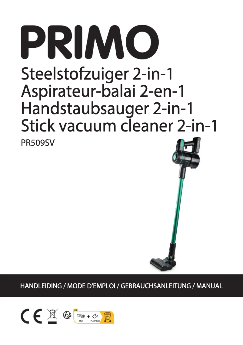 Página 1 del manual Manual de usuario Primo PR509SV