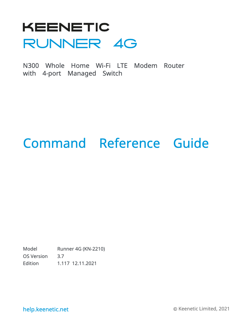 Página 1 del manual Manual de usuario Keenetic Runner 4G
