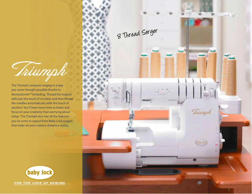 Página 1 del manual Folleto Baby Lock Triumph