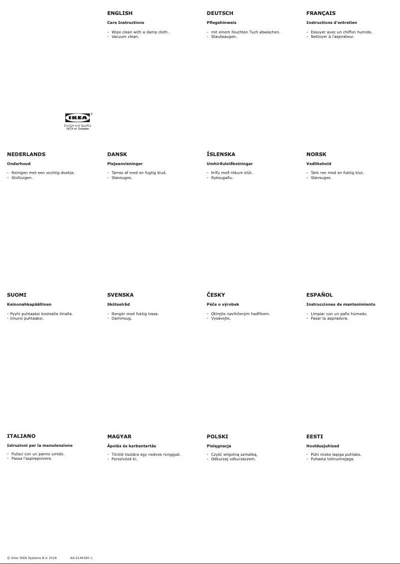 Imagen de la primera página del manual del dispositivo BINGSTA