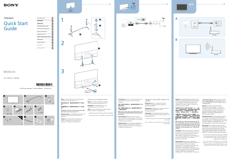 Imagen de la primera página del manual del dispositivo Bravia KDL-55W800B