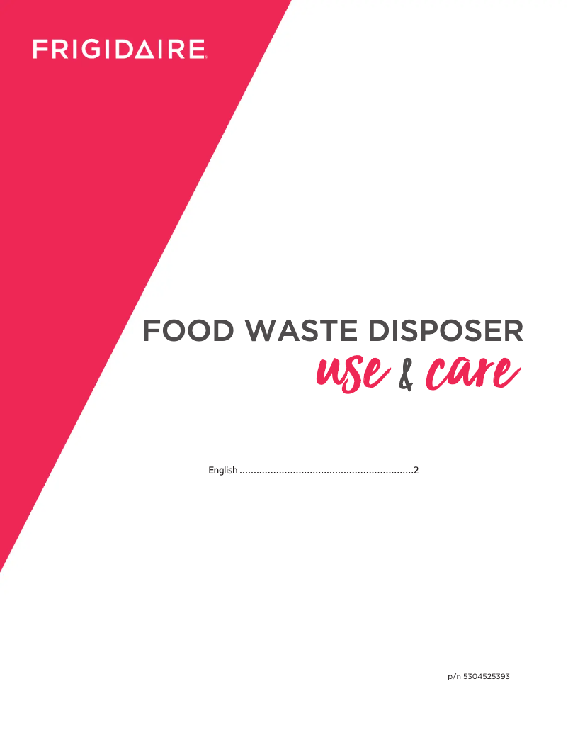 Página 1 del manual Manual de uso y mantenimiento Frigidaire FF13DISPC1