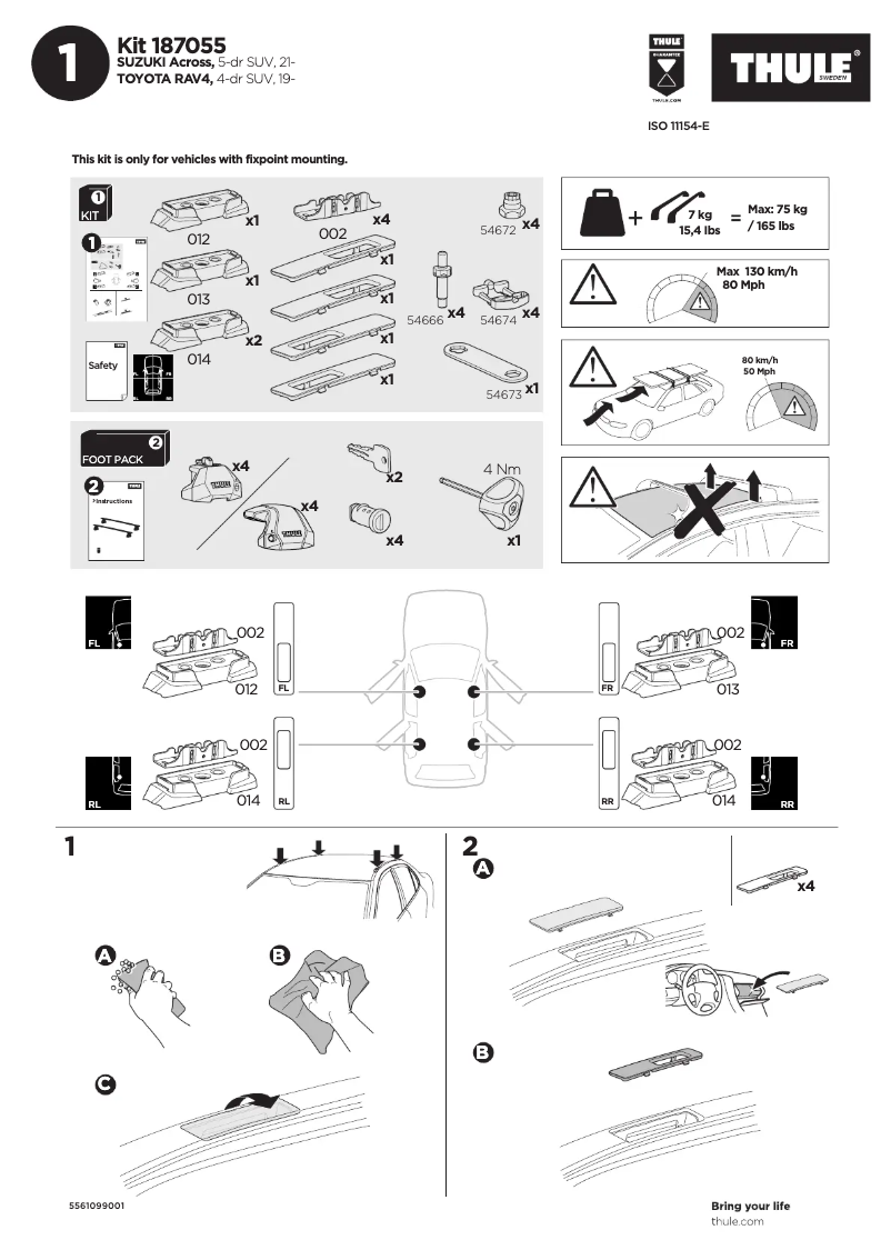Imagen de la primera página del manual del dispositivo Kit 187055