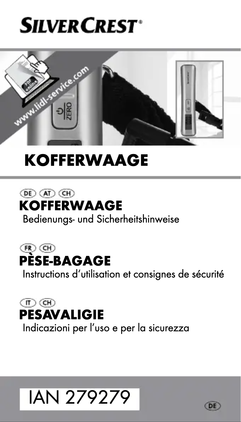 Página 1 del manual Manual de usuario SilverCrest IAN 279279