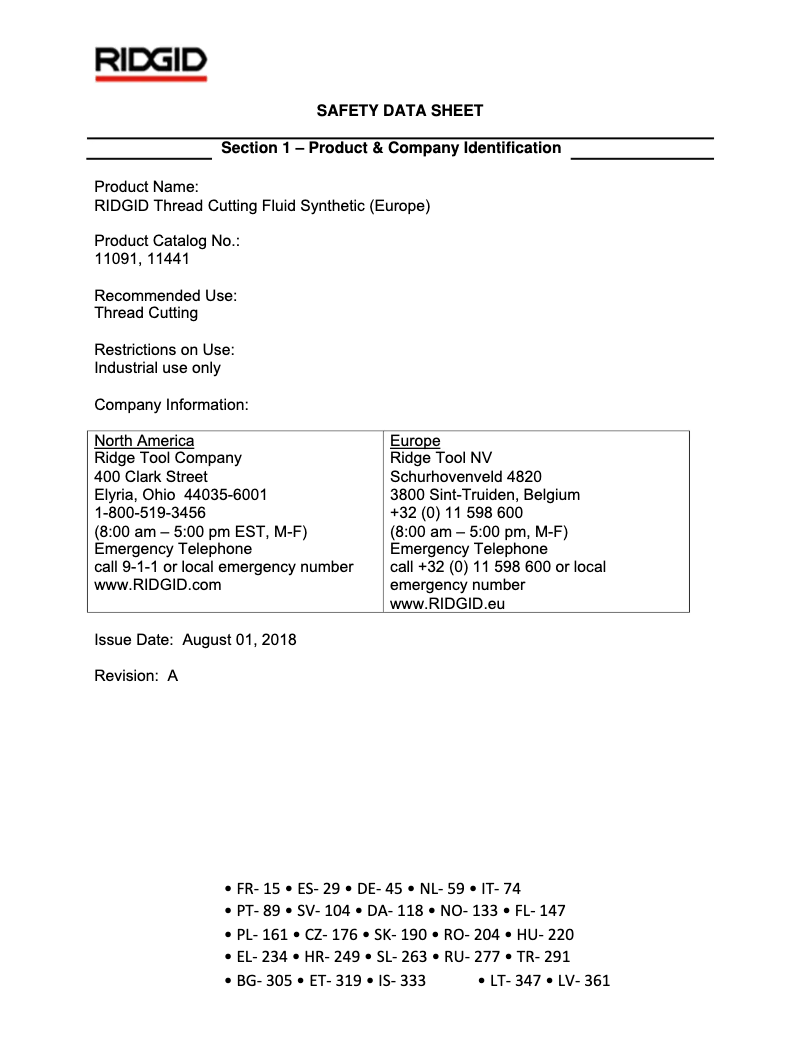 Página nº 1 - Ficha técnica Ridgid 31-A BSPT