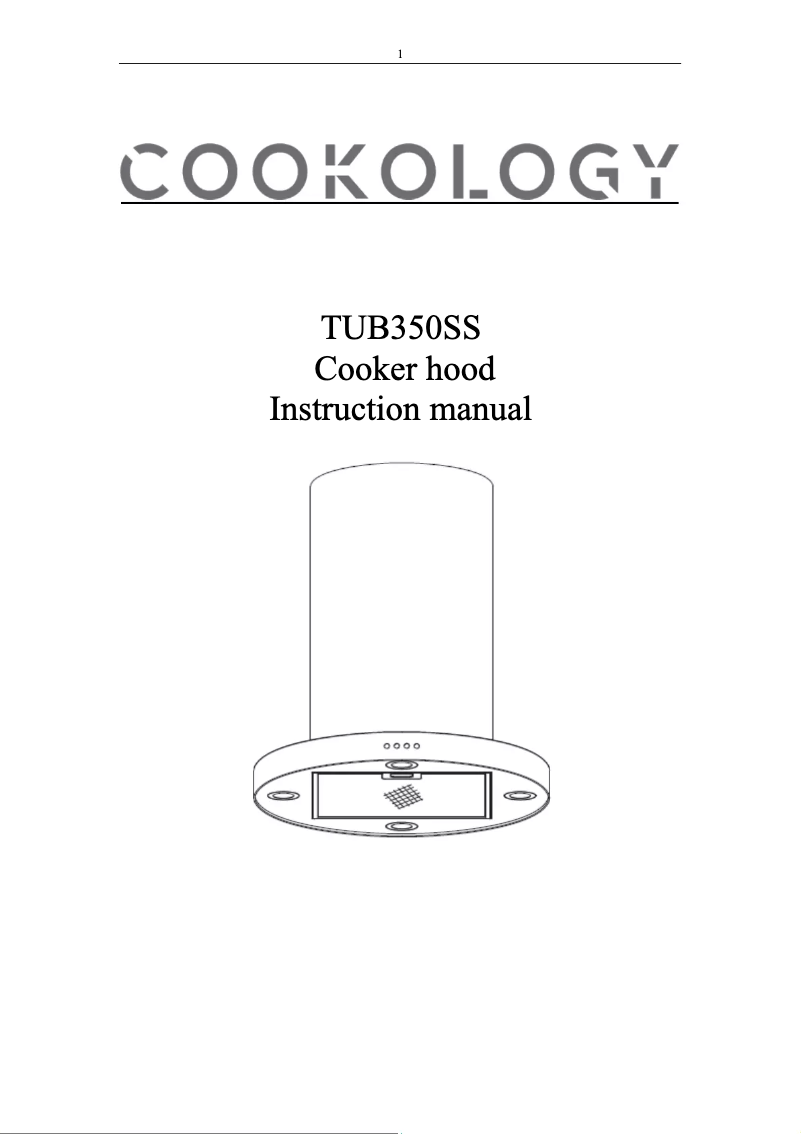 Página 1 del manual Manual de usuario Cookology TUB350SS