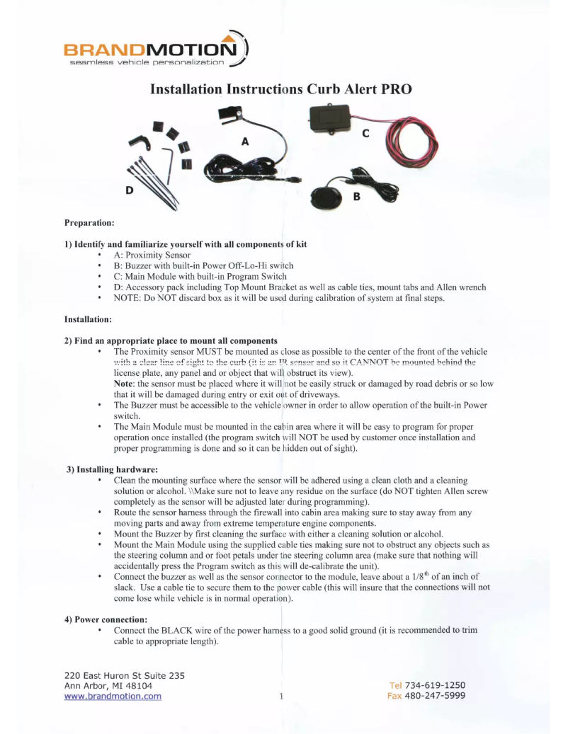 Página nº 1 - Manual de usuario Brandmotion 5000-CA6