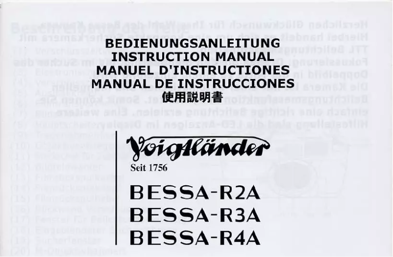 Imagen de la primera página del manual del dispositivo Bessa R4A