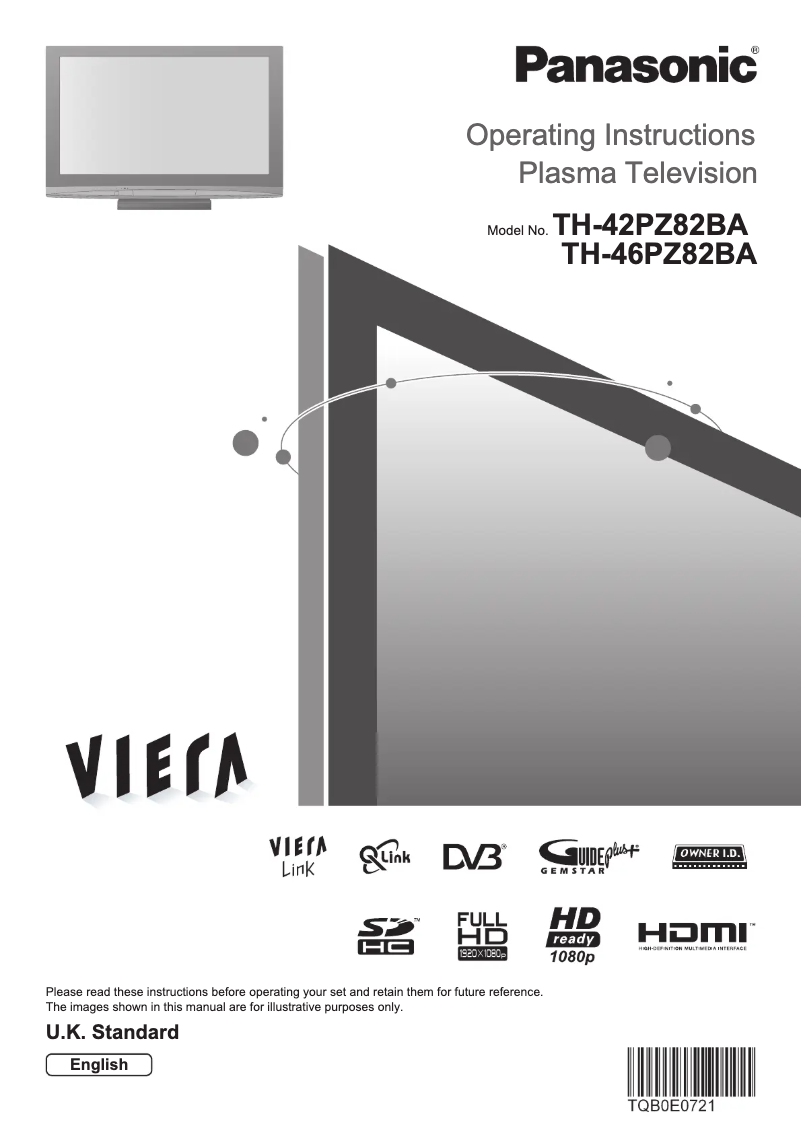 Página 1 del manual Manual de usuario Panasonic Viera TH-42PZ82BA