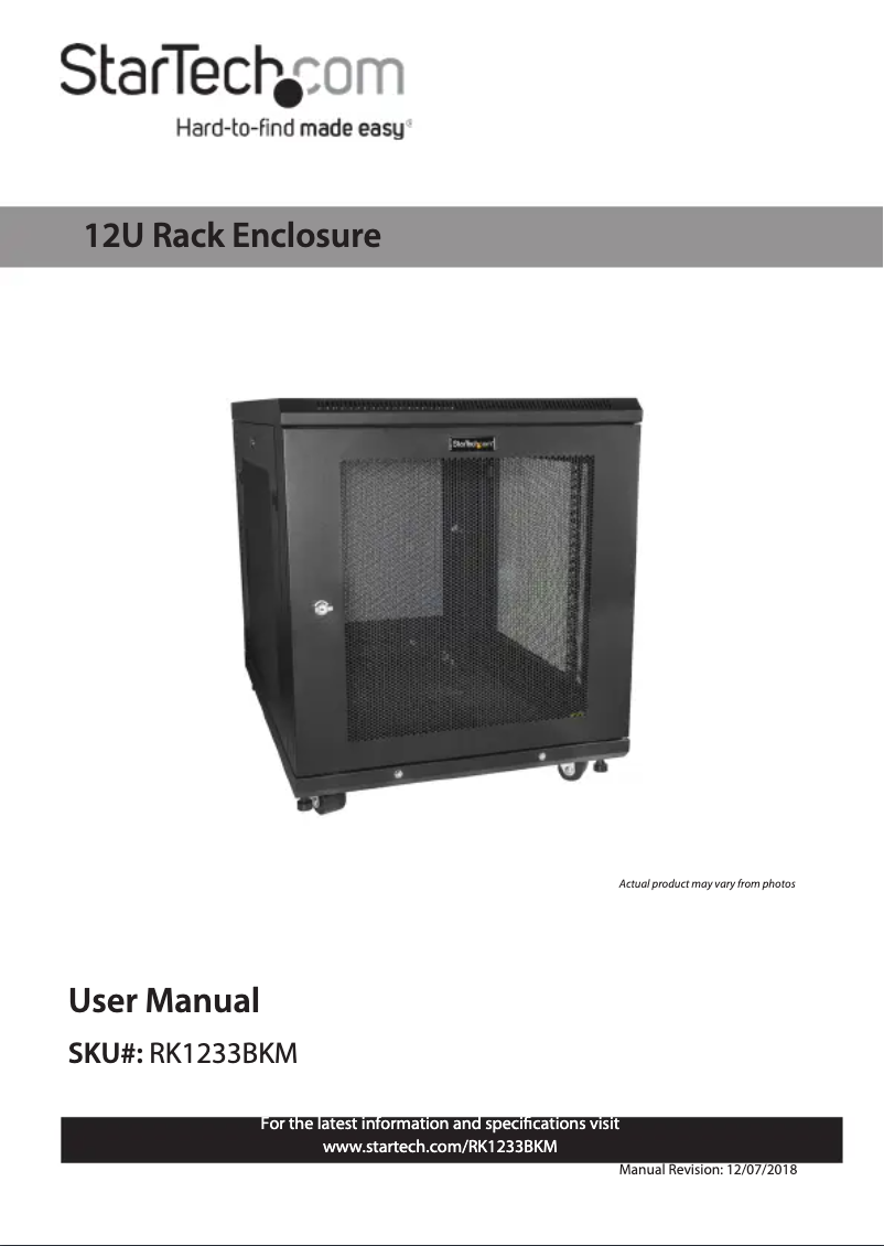 Imagen de la primera página del manual del dispositivo RKQMCAB12V2