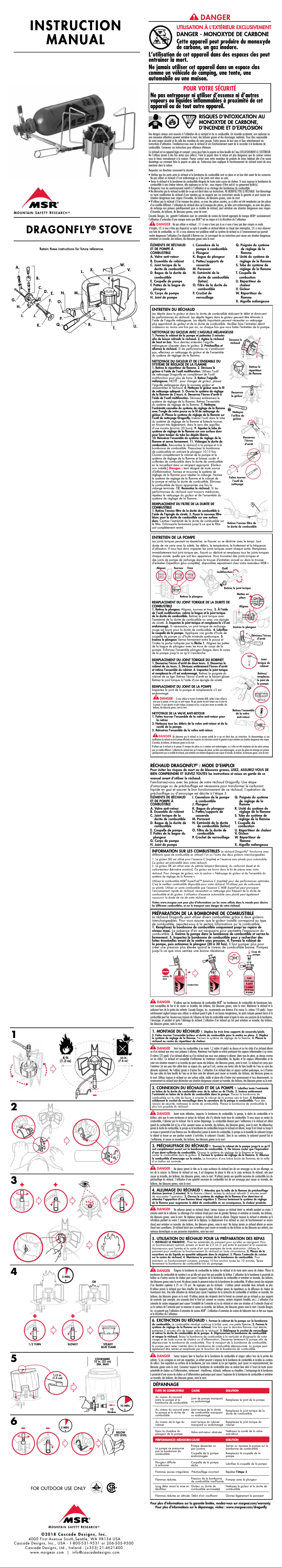 Imagen de la primera página del manual del dispositivo DragonFly