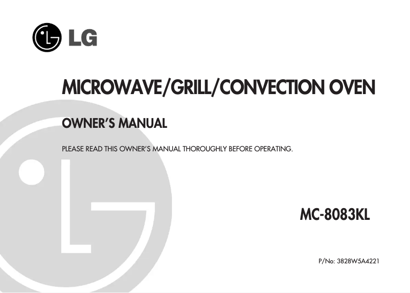 Página nº 1 - Manual de usuario LG MC-8083KL