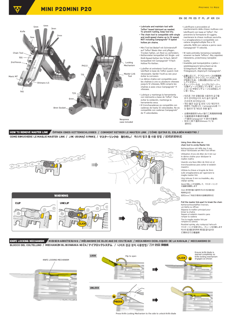 Página 1 del manual Manual de usuario Topeak Mini P20