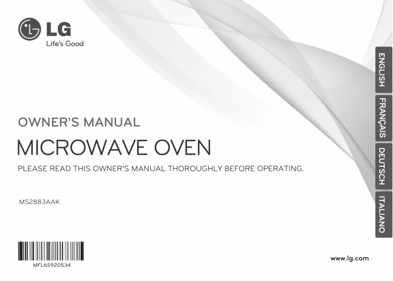 Página 1 del manual Manual de usuario LG MS2883AAK