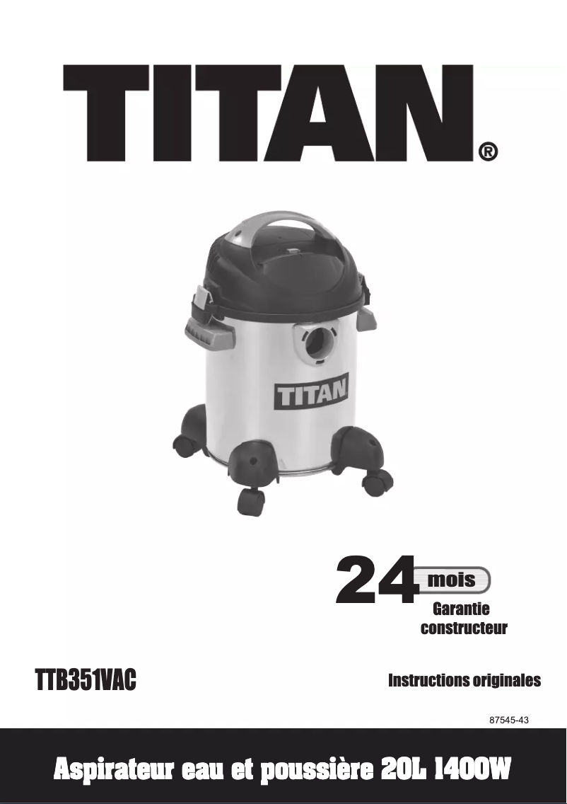 Página nº 1 - Manual de usuario Titan TTB351VAC