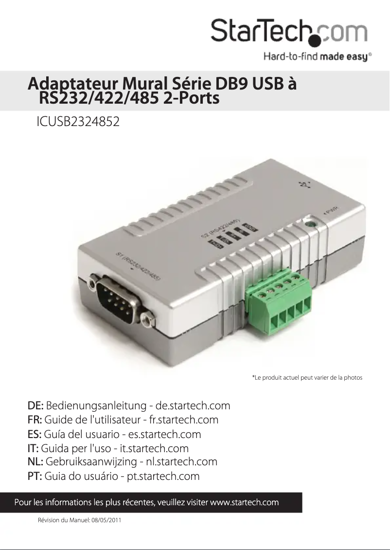 Página nº 1 - Manual de usuario StarTech.com ICUSB2324852