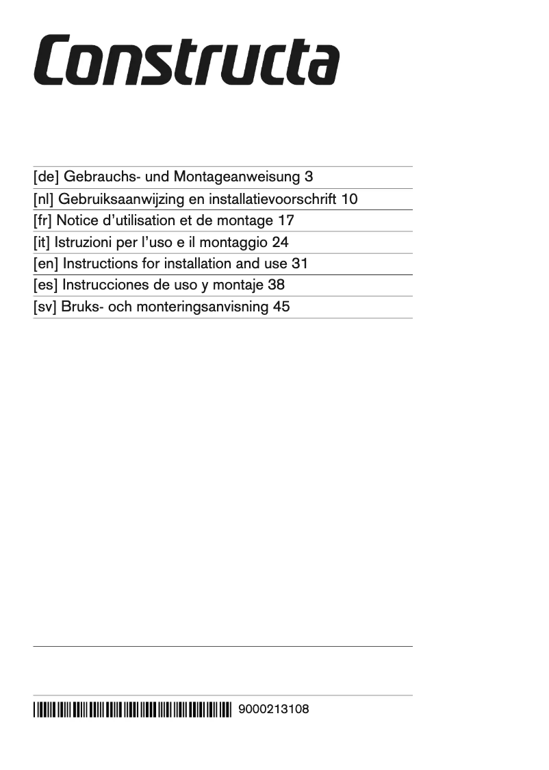 Página nº 1 - Manual de instrucciones Constructa CD11350
