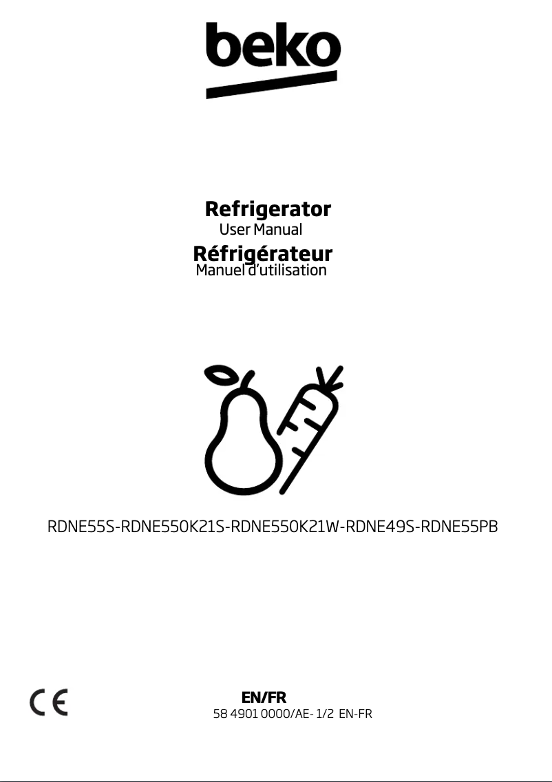Imagen de la primera página del manual del dispositivo RDNE55PB