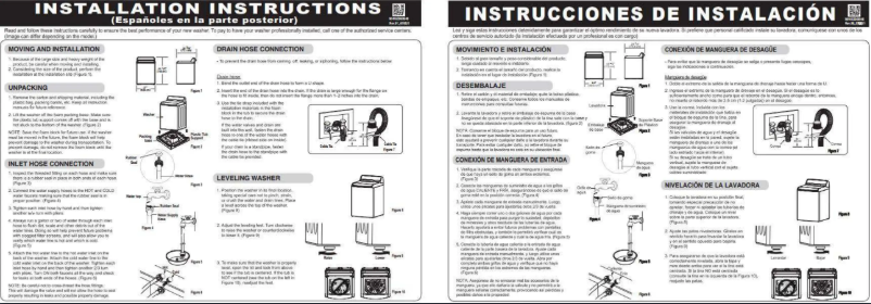 Imagen de la primera página del manual del dispositivo WT6105CW