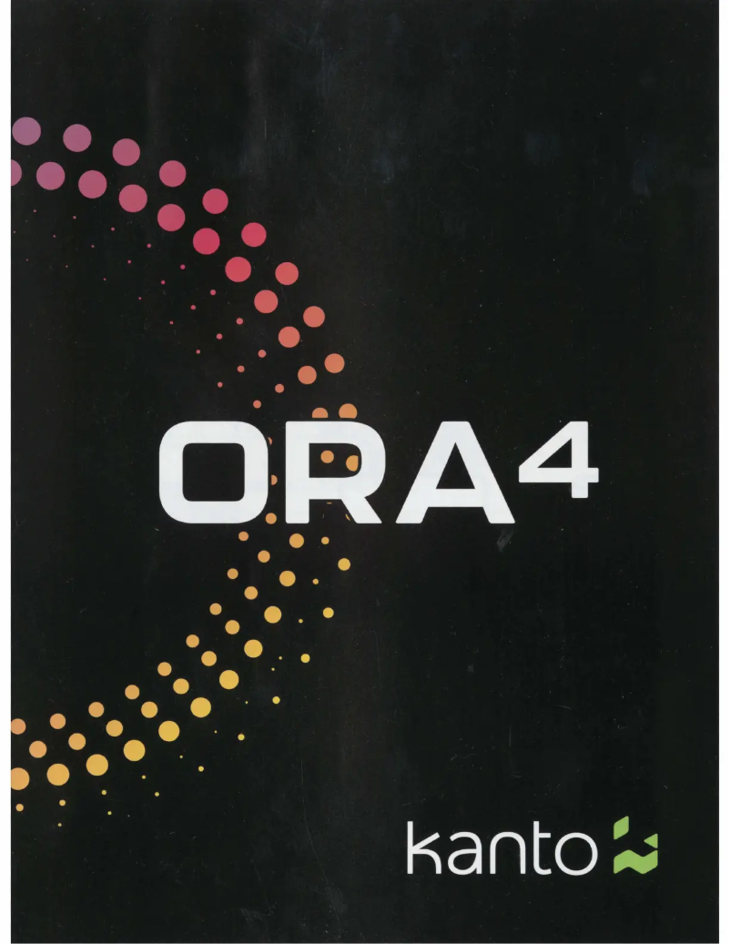 Página nº 1 - Manual de usuario Kanto ORA4