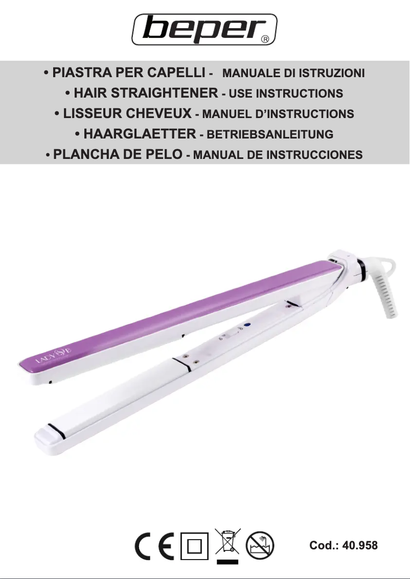 Imagen de la primera página del manual del dispositivo 40.958V