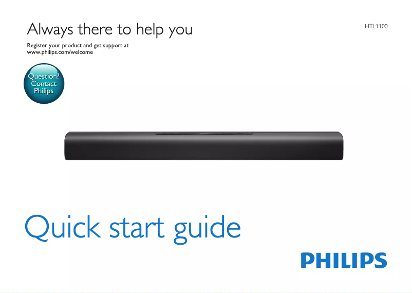 Página 1 del manual Guía de inicio rápido Philips HTL1100