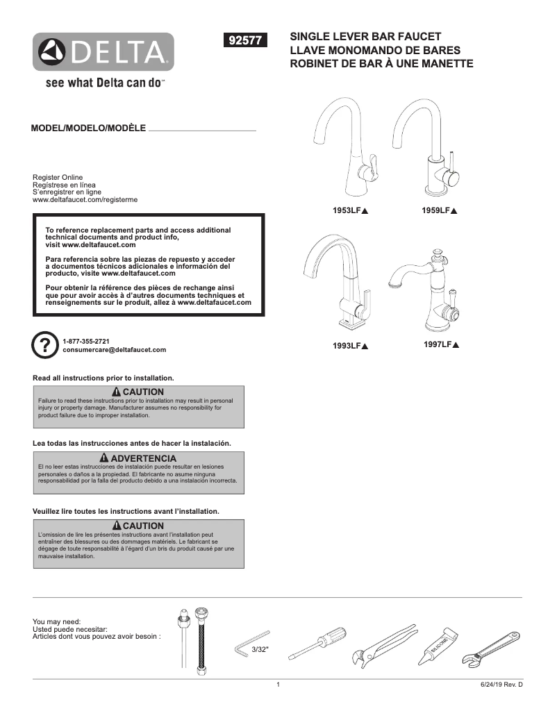 Página nº 1 - Manual de usuario Delta 1959LF
