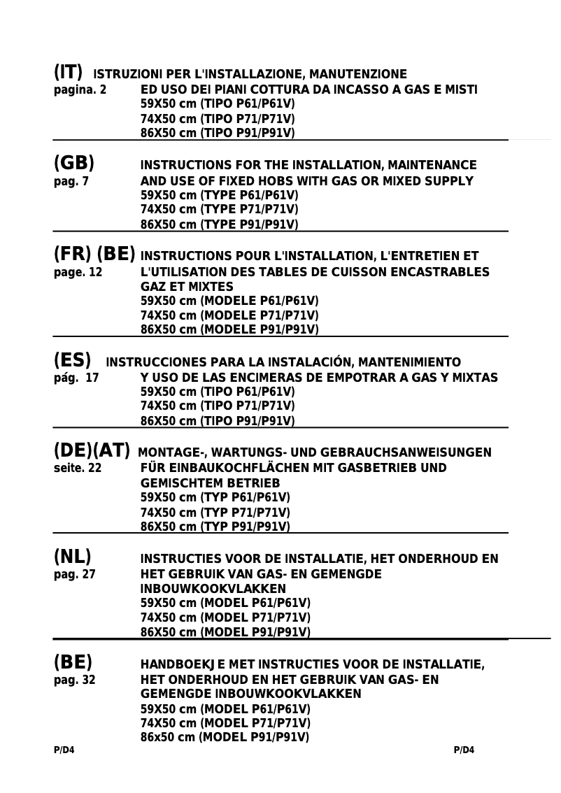 Página 1 del manual Manual de usuario La Germania P910 1 CN9 NE