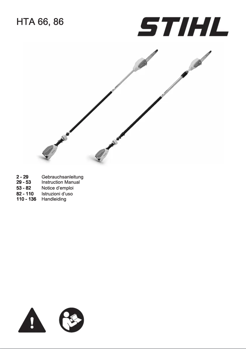 Página 1 del manual Manual de usuario Stihl HTA 86